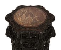 A Chinese Carved Hardwood Pedestal