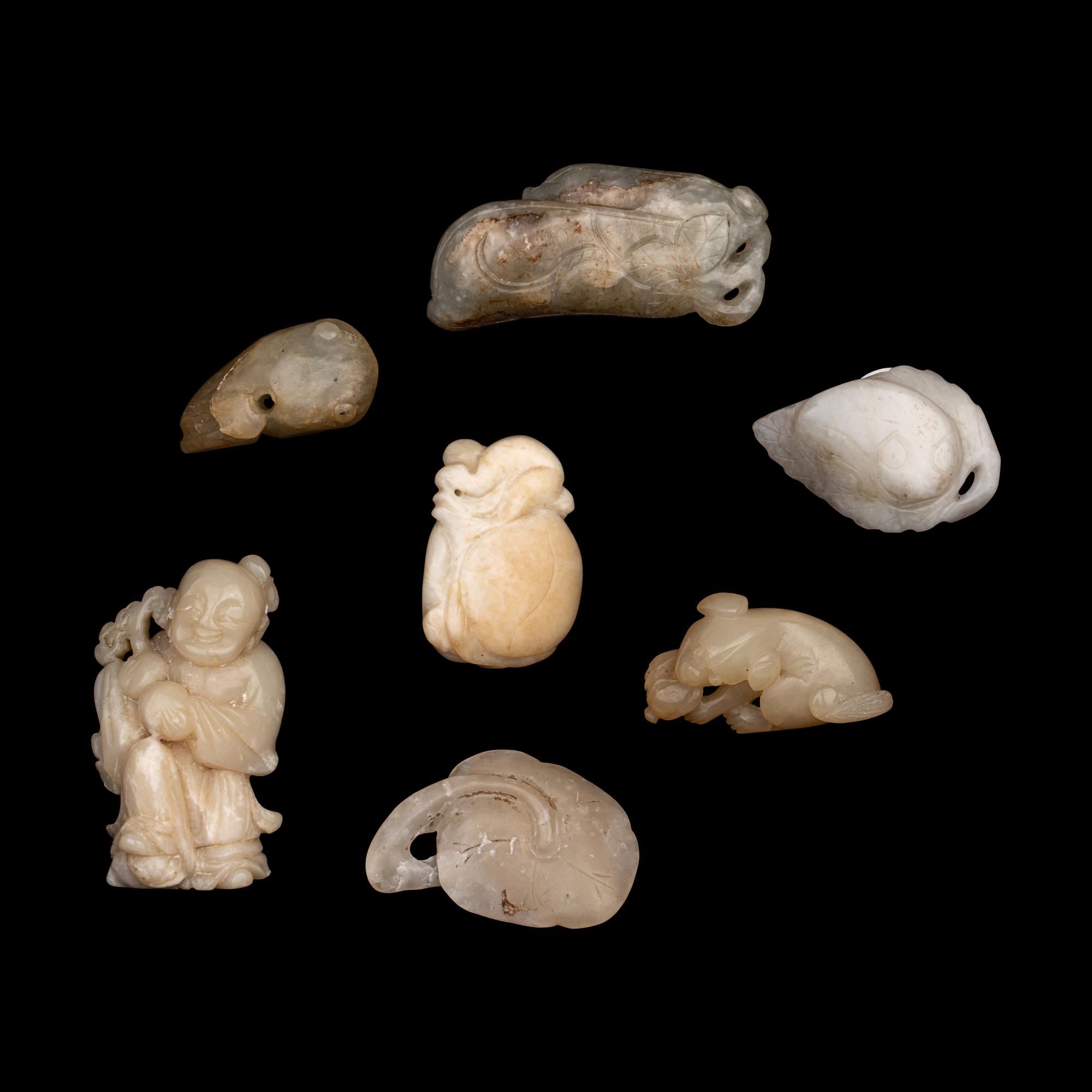 Seven Chinese Jade Carvings