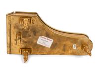 Two Piano-Form Inkwells and an English Silver Letterbox Inkwell