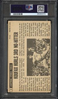 A 1964 Topps Giants Sandy Koufax Signed Autograph Baseball Card No. 3 (VG-EX 4 / AUTO 8)