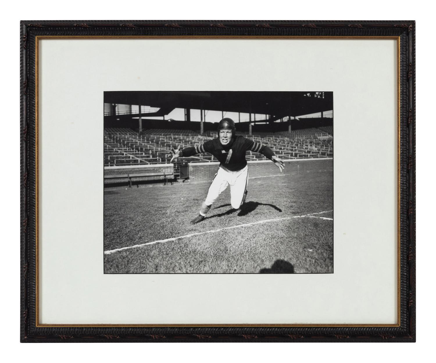 A Group of Nine Early Years of the Chicago Bears Photographs Formerly Displayed at Mike Ditka’s Restaurant.