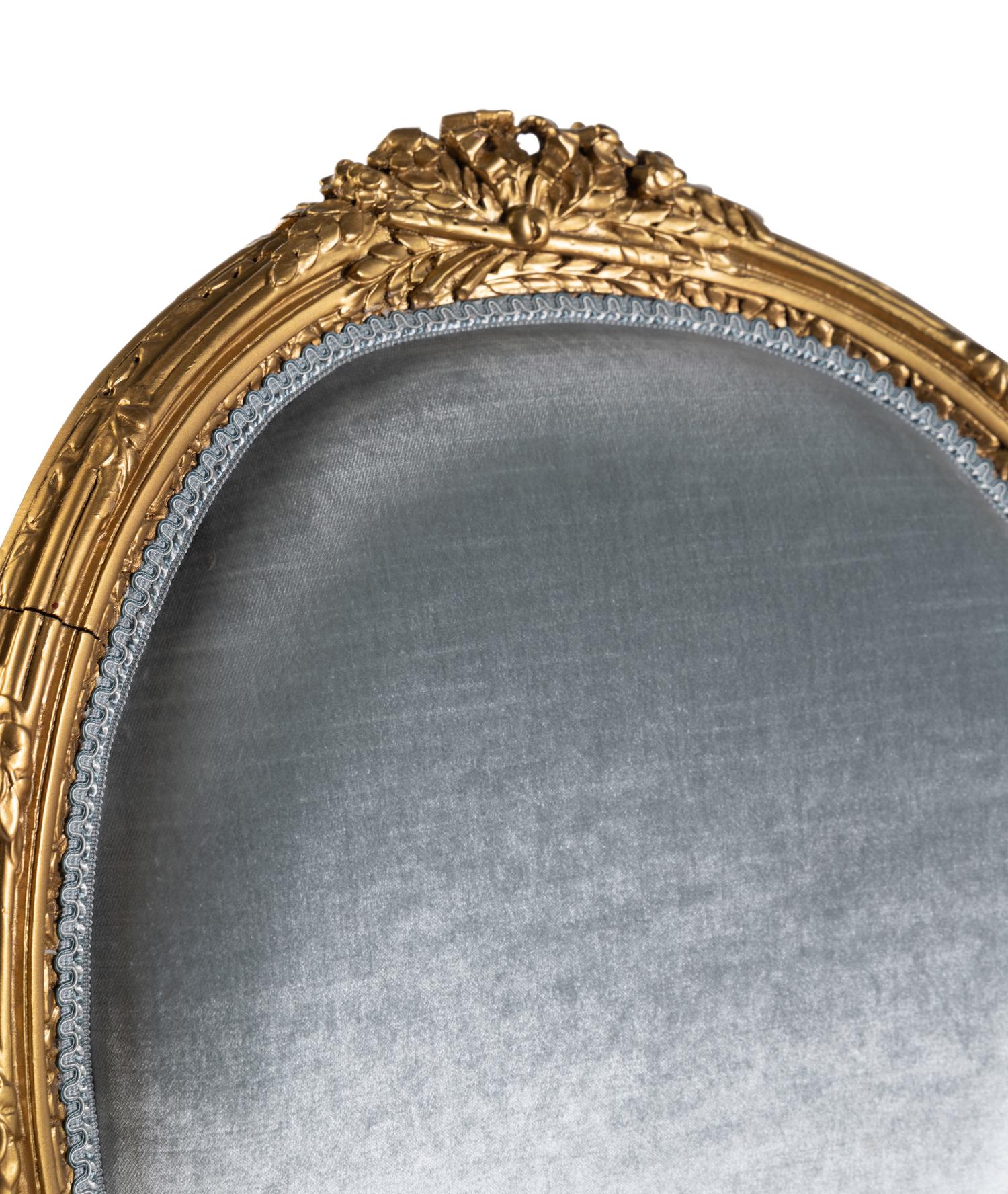 A Pair of Louis XVI Style Giltwood Fauteuils