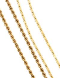 COLLECTION OF YELLOW GOLD CHAINS