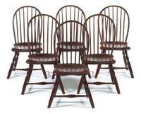 Set of six bow-back Windsor side chairs probably rhode island, circa 1800