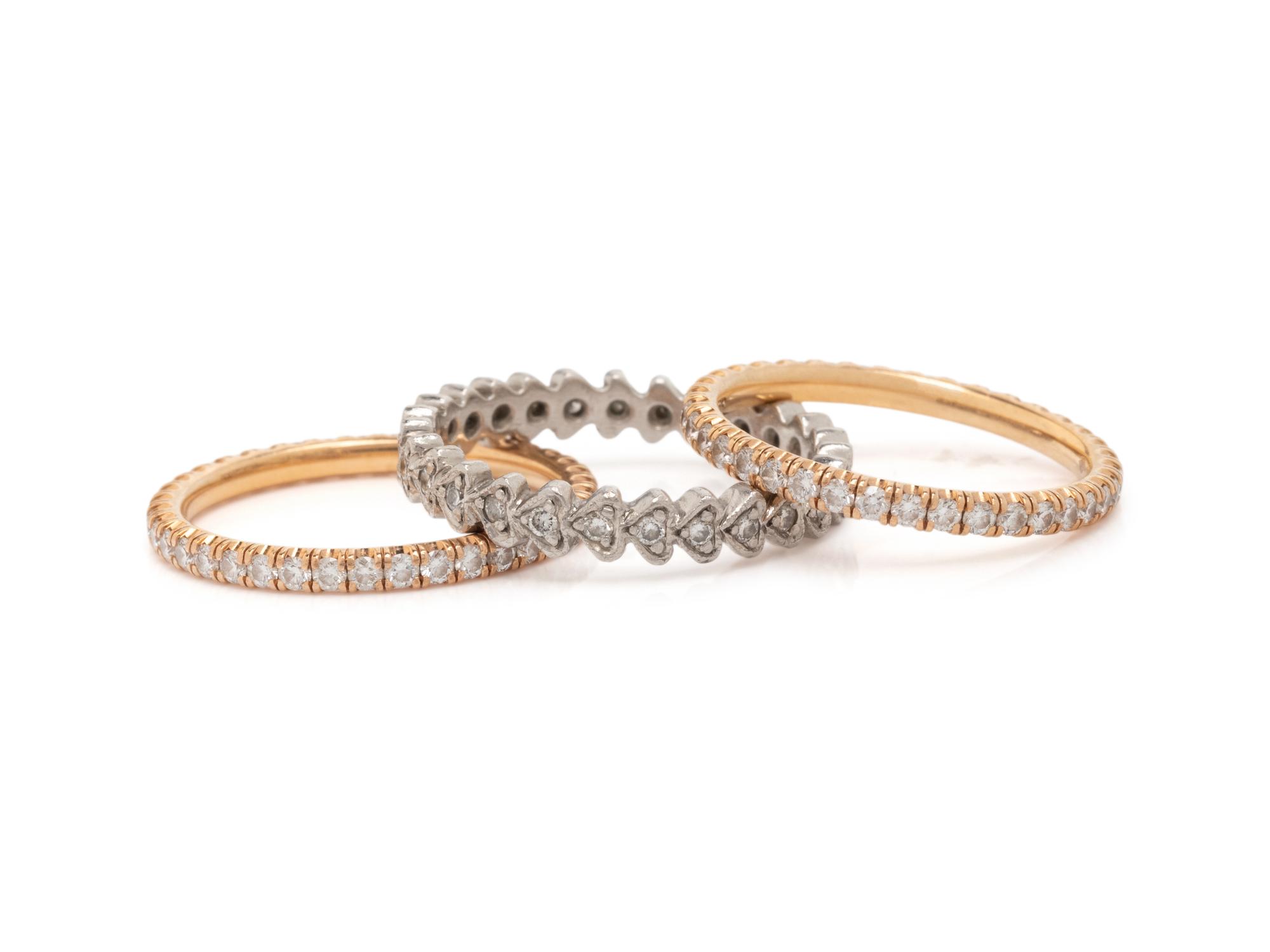 COLLECTION OF DIAMOND ETERNITY BANDS