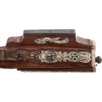 Contemporary Cheekstock Flintlock Rifle with Diana Motifs by John B. Derrick (American, b.1936)