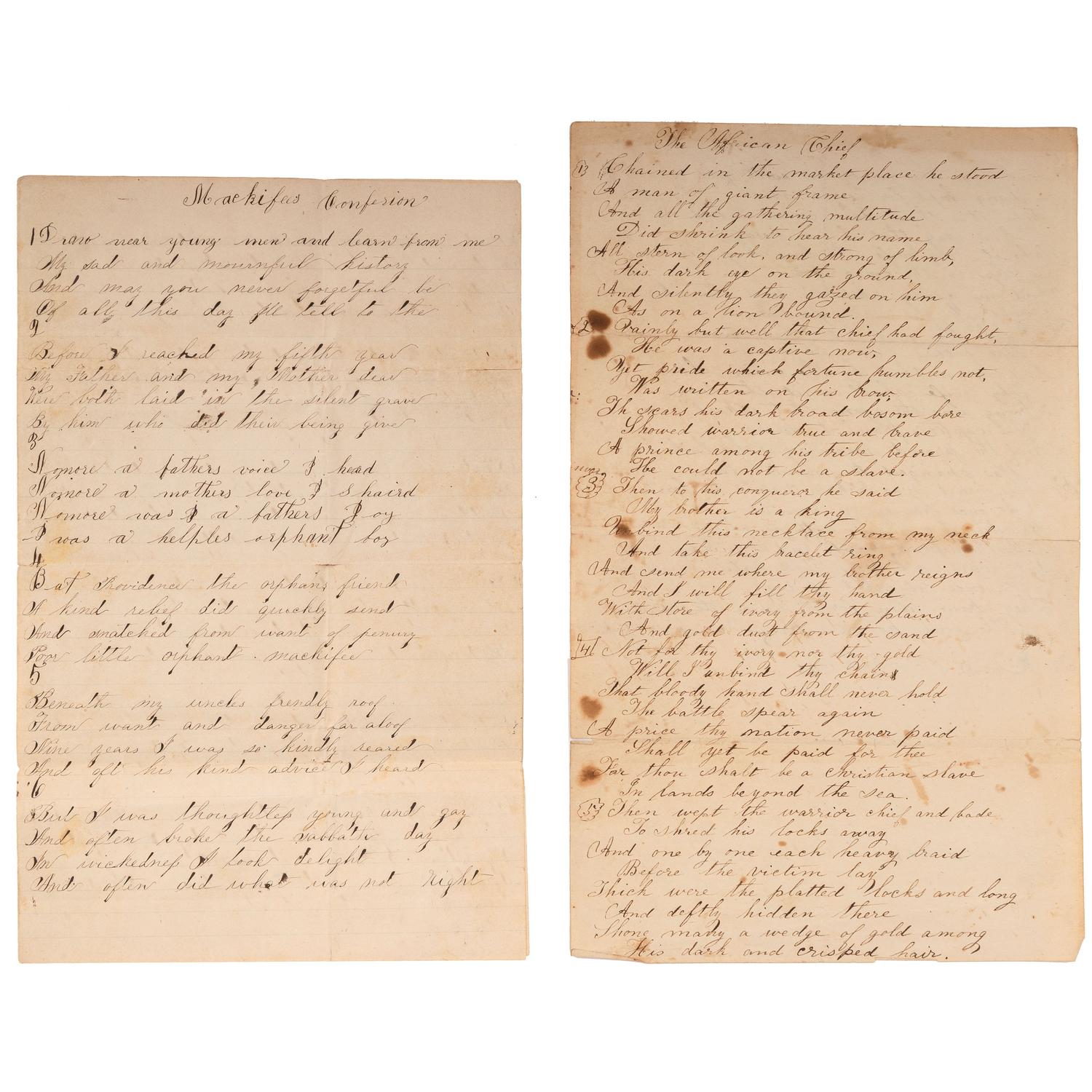 [LITERARY ARTS]. A group of 10 items related to authors, poets, and other creatives, comprising: