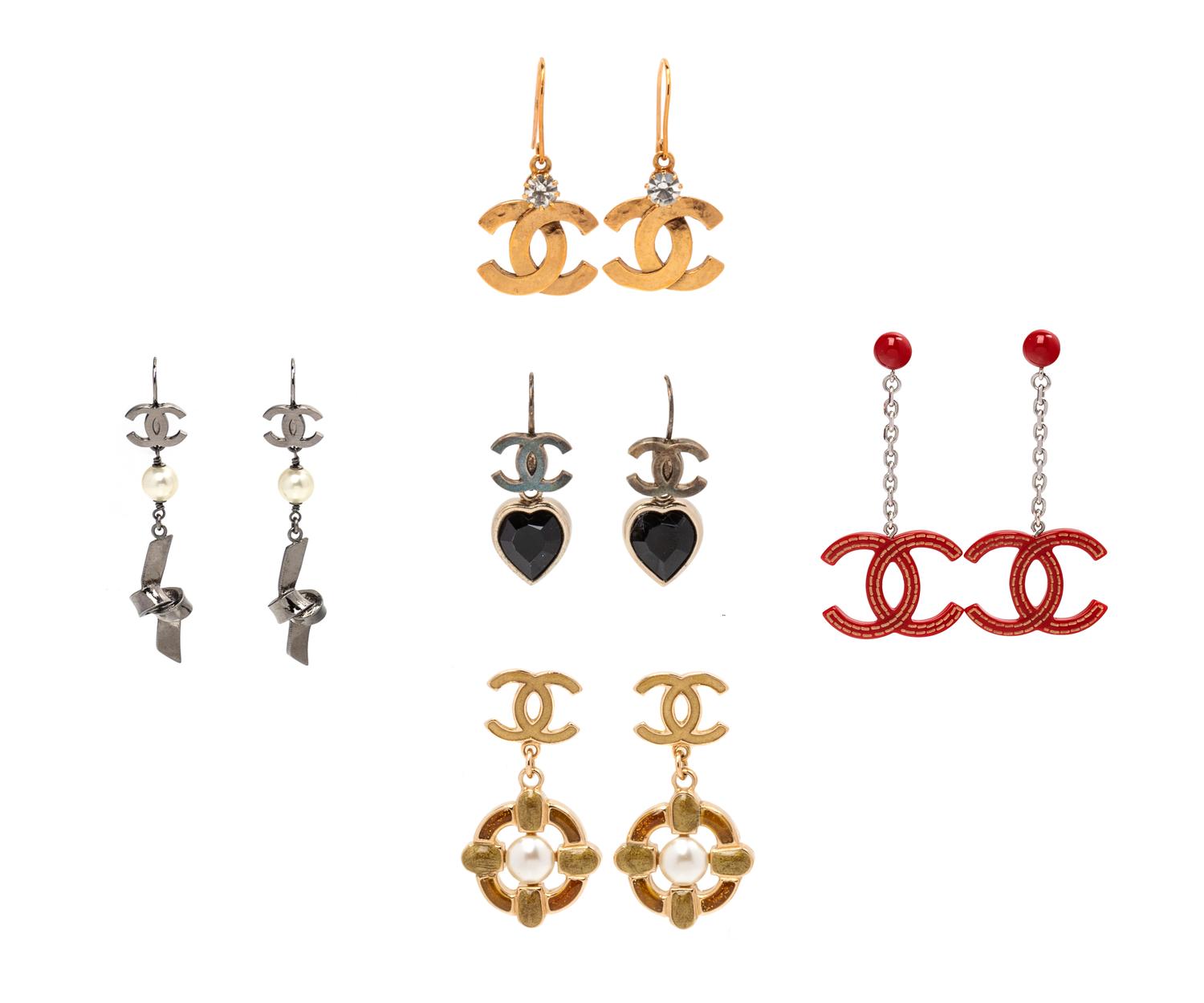 Five Pairs of Chanel Earrings, 2005