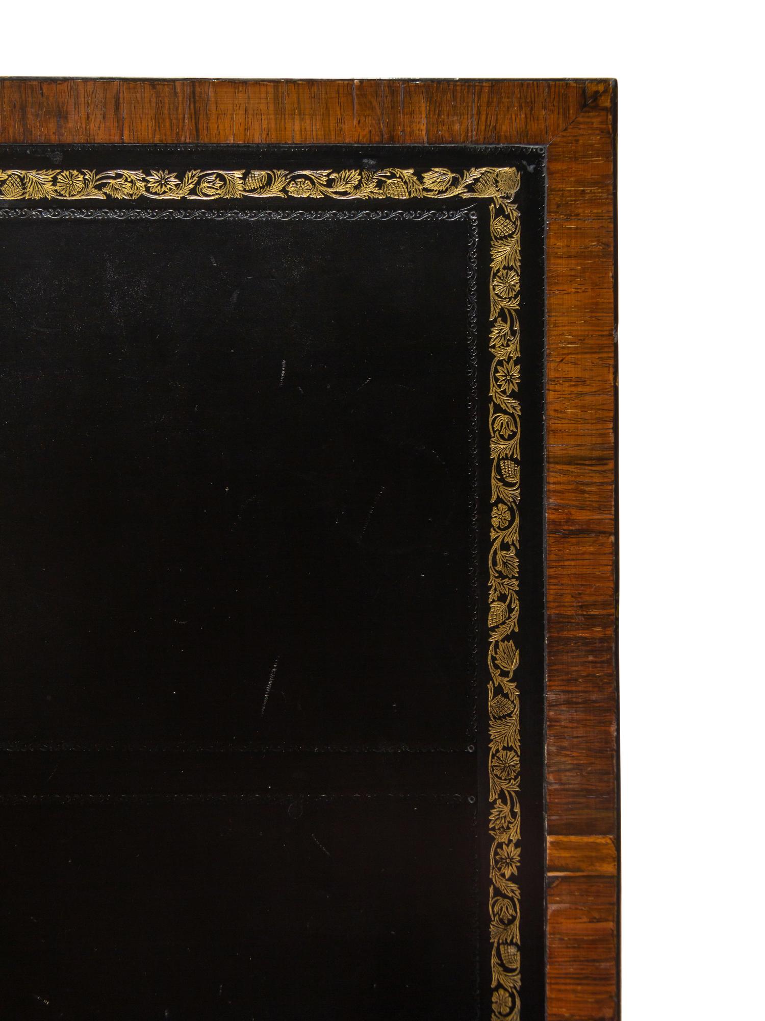 A George III Mahogany, Satinwood and Marquetry Writing Table