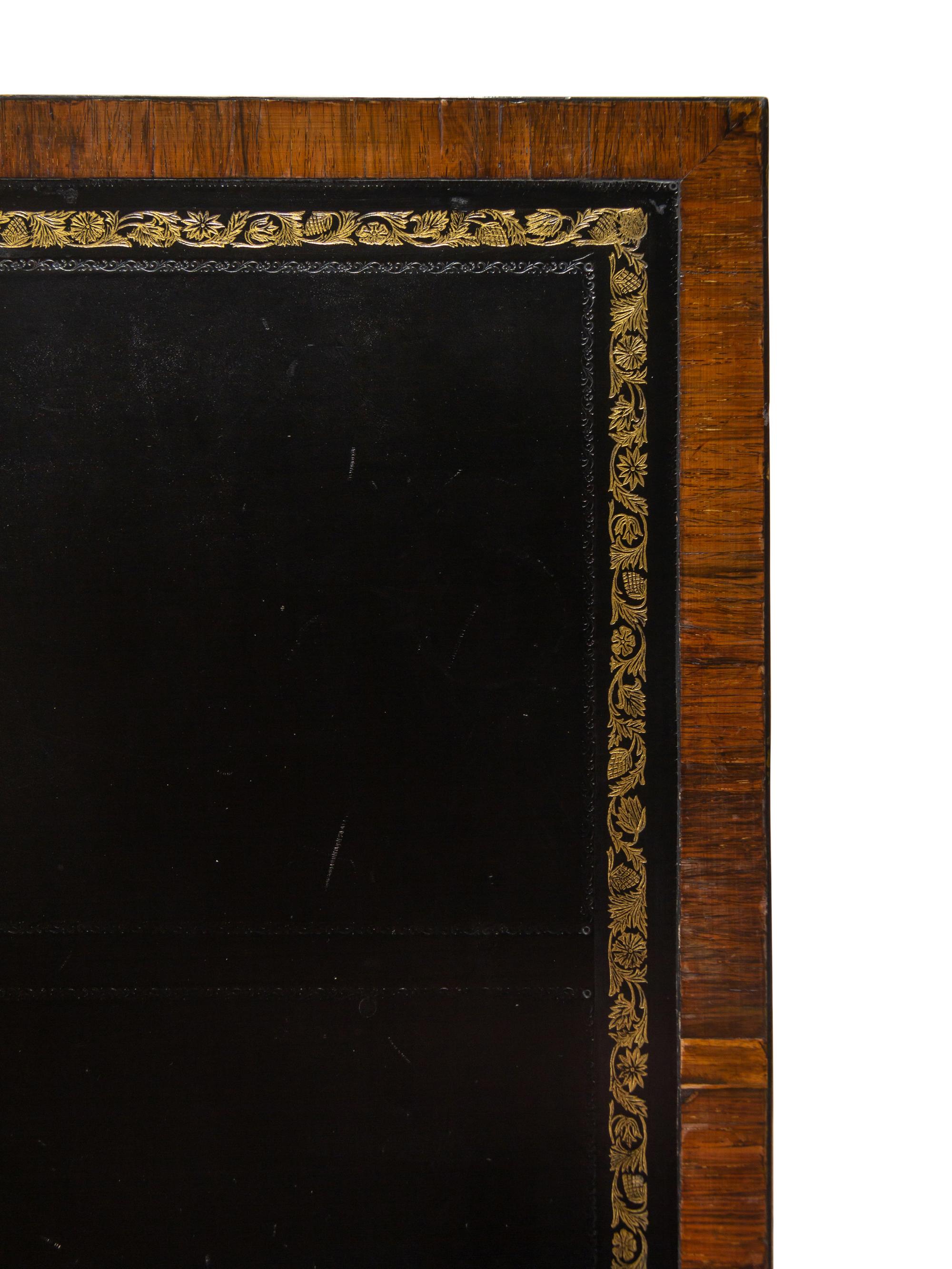 A George III Mahogany, Satinwood and Marquetry Writing Table
