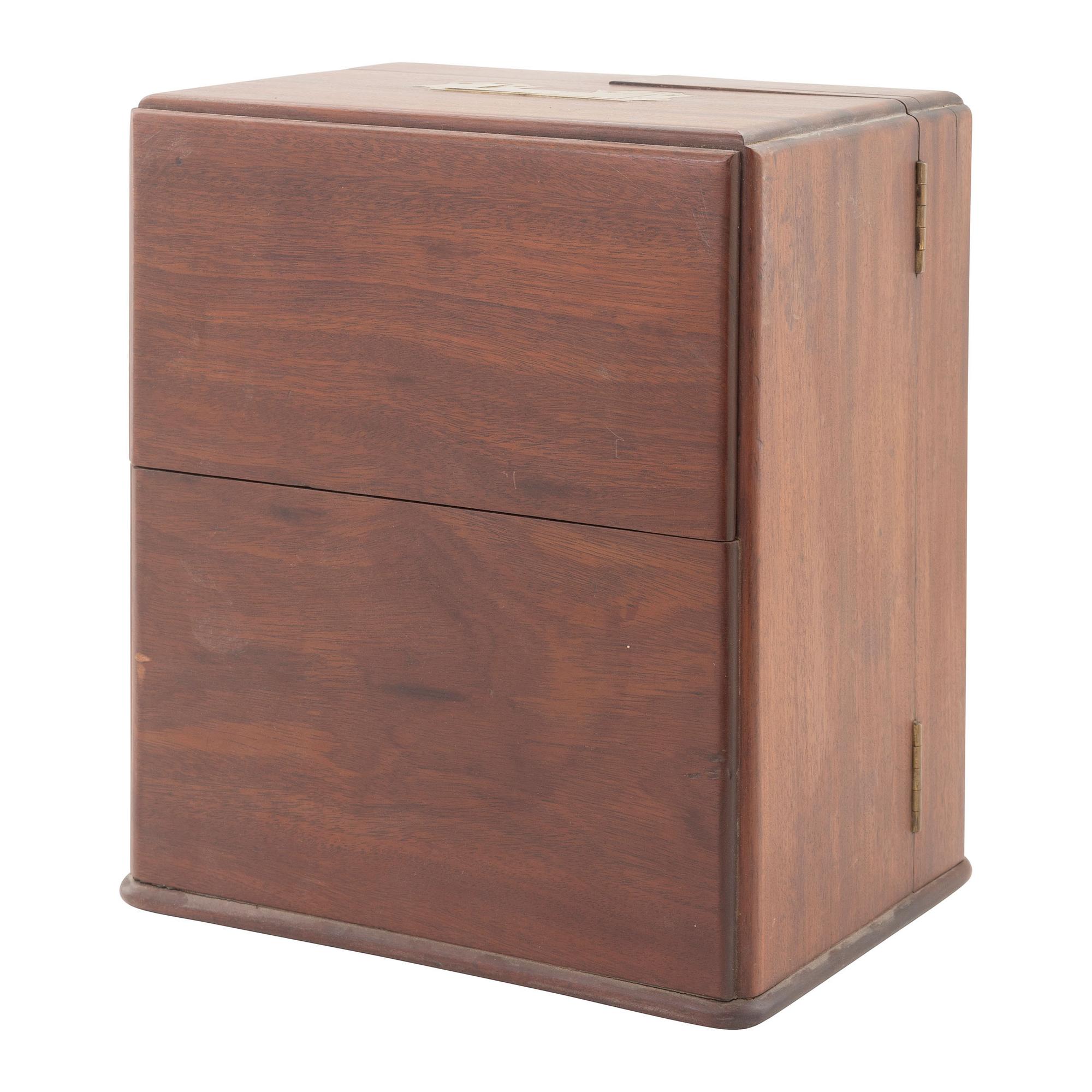 [Medicine] 19th Century wooden cased apothecary cabinet.