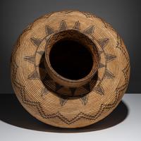 Western Apache Basketry Olla, with Human Figures