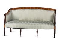 A Late Federal Carved Mahogany Settee