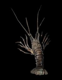 A Japanese Copper Articulated Model of a Crayfish