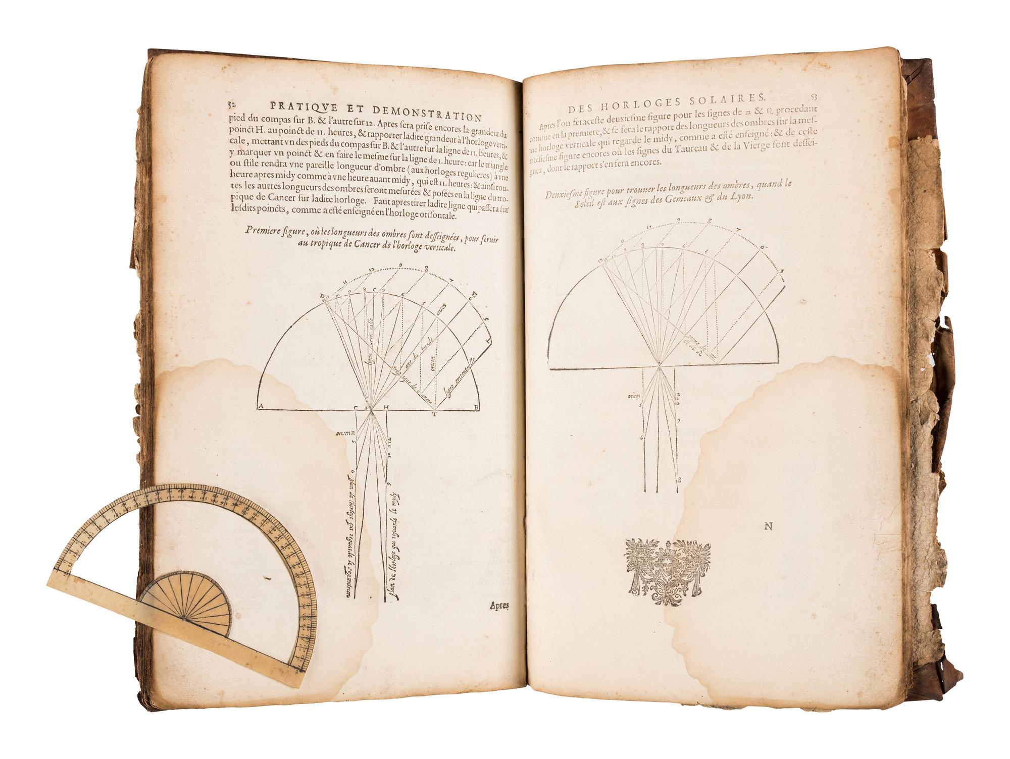 CAUS, Salomon de (1576-1626?). La pratique et demonstration des horloges solaires . Paris: Jerome Drouart, 1624.
