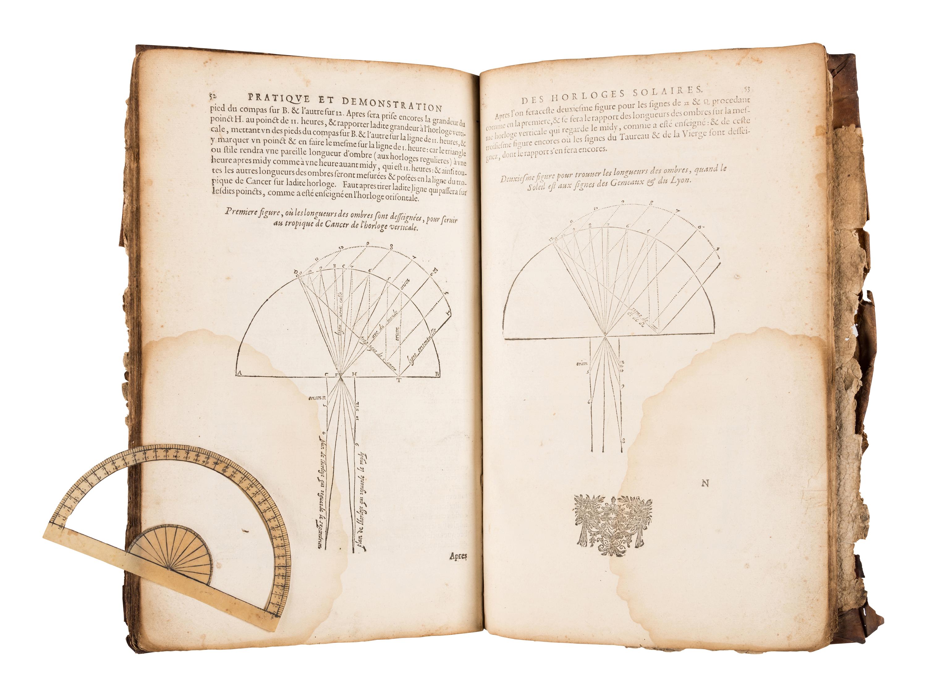 CAUS, Salomon de (1576-1626?). La pratique et demonstration des horloges solaires . Paris: Jerome Drouart, 1624.