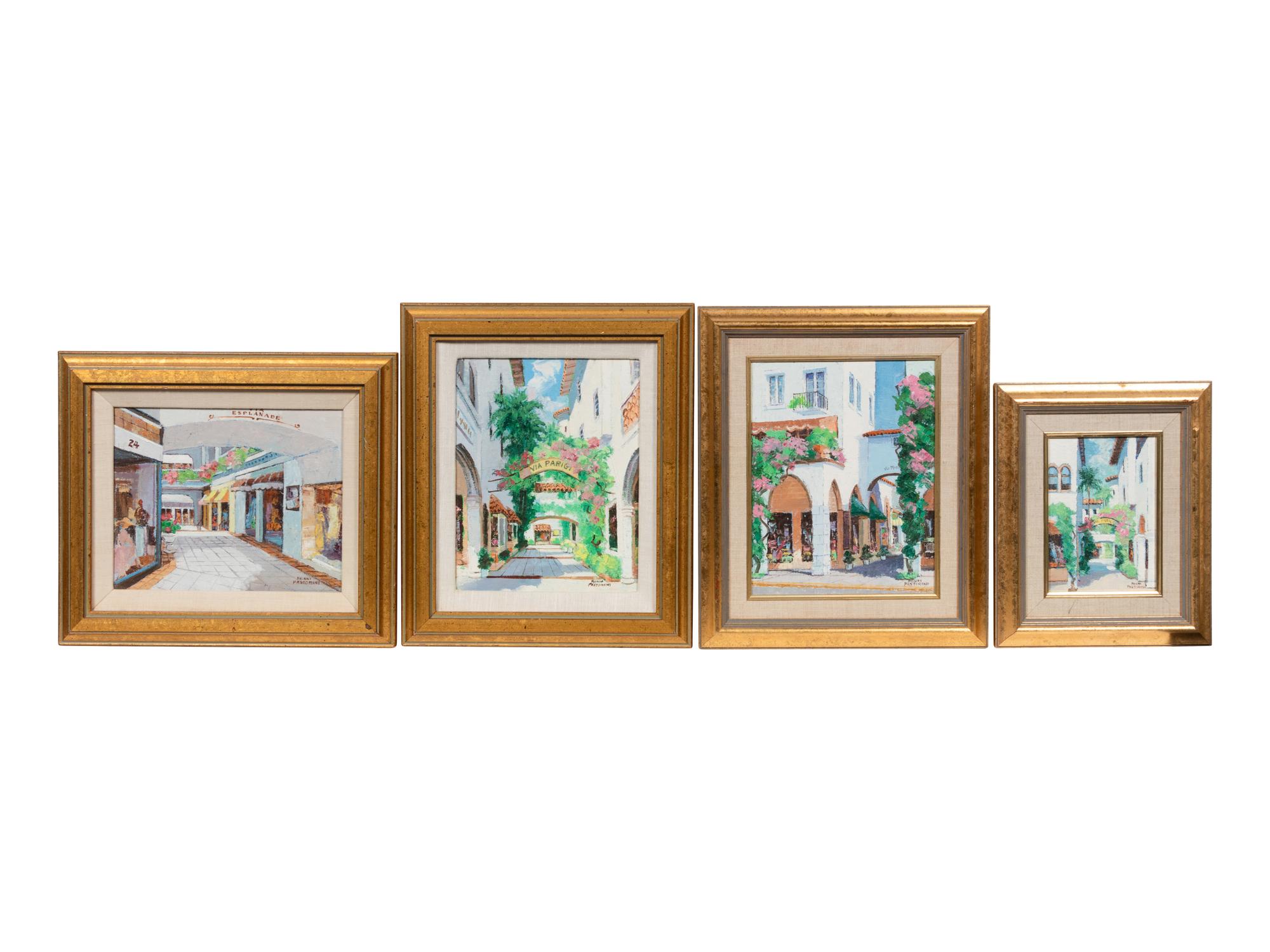 Palm Beach Scenes (Four Paintings)
