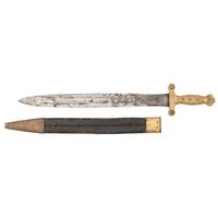 Aged Reproduction US Model 1832 Foot Artillery Sword with Scabbard