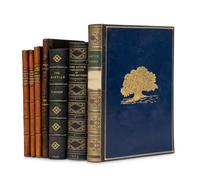 [BINDINGS]. A group of 10 works of 20th-century literature, most in contemporary leather bindings, comprising: