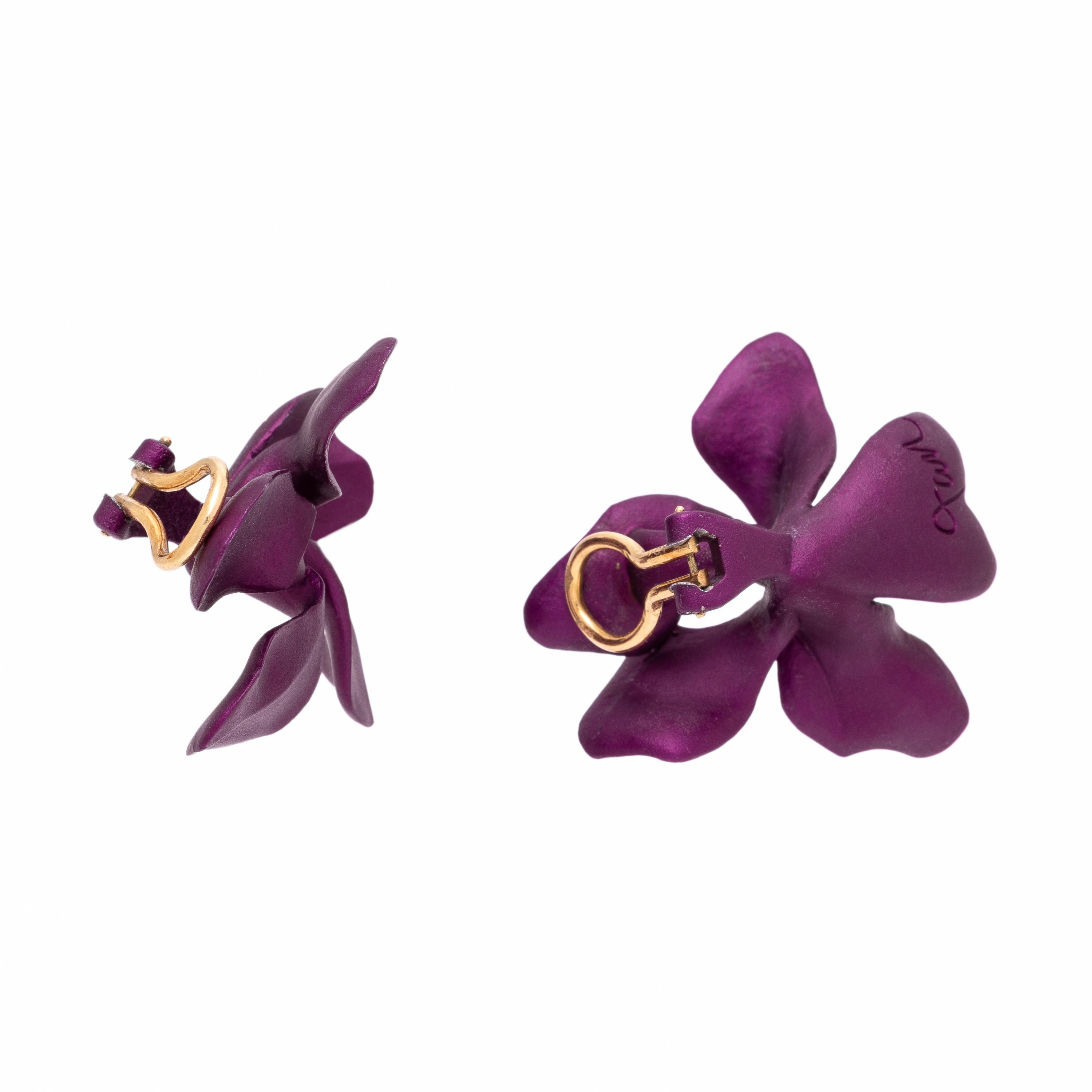 JAR, Aluminum 'Violet' Earrings