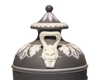 Three Wedgwood Black Jasperware Table Articles