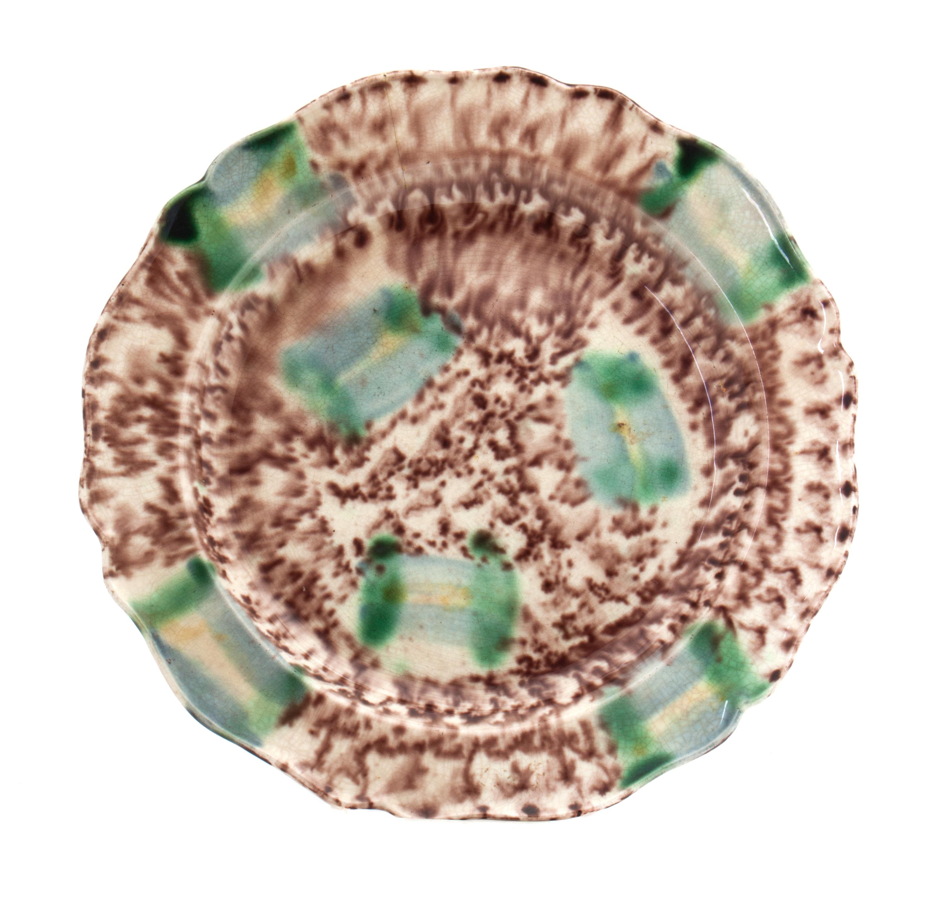 A Rothwell Leeds Pottery Plate Diameter 9 1/4 inches.