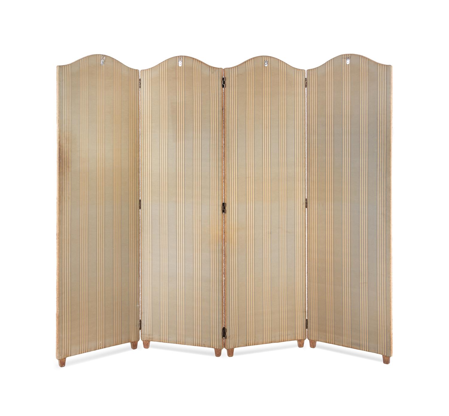 A Painted Canvas Four-Panel Floor Screen by Frederick Arthur Jessup (Australian, 1920-2007)