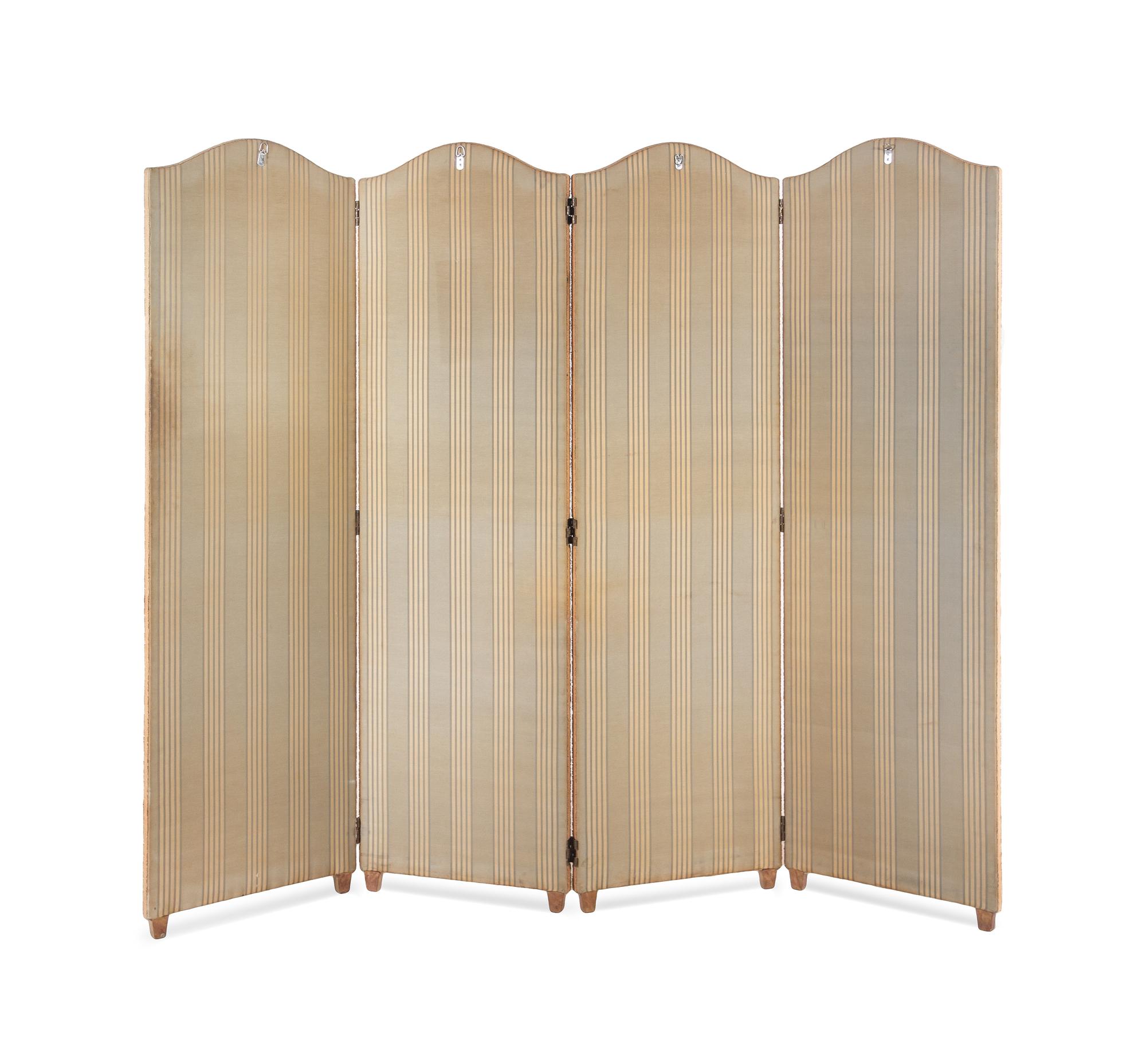 A Painted Canvas Four-Panel Floor Screen by Frederick Arthur Jessup (Australian, 1920-2007)