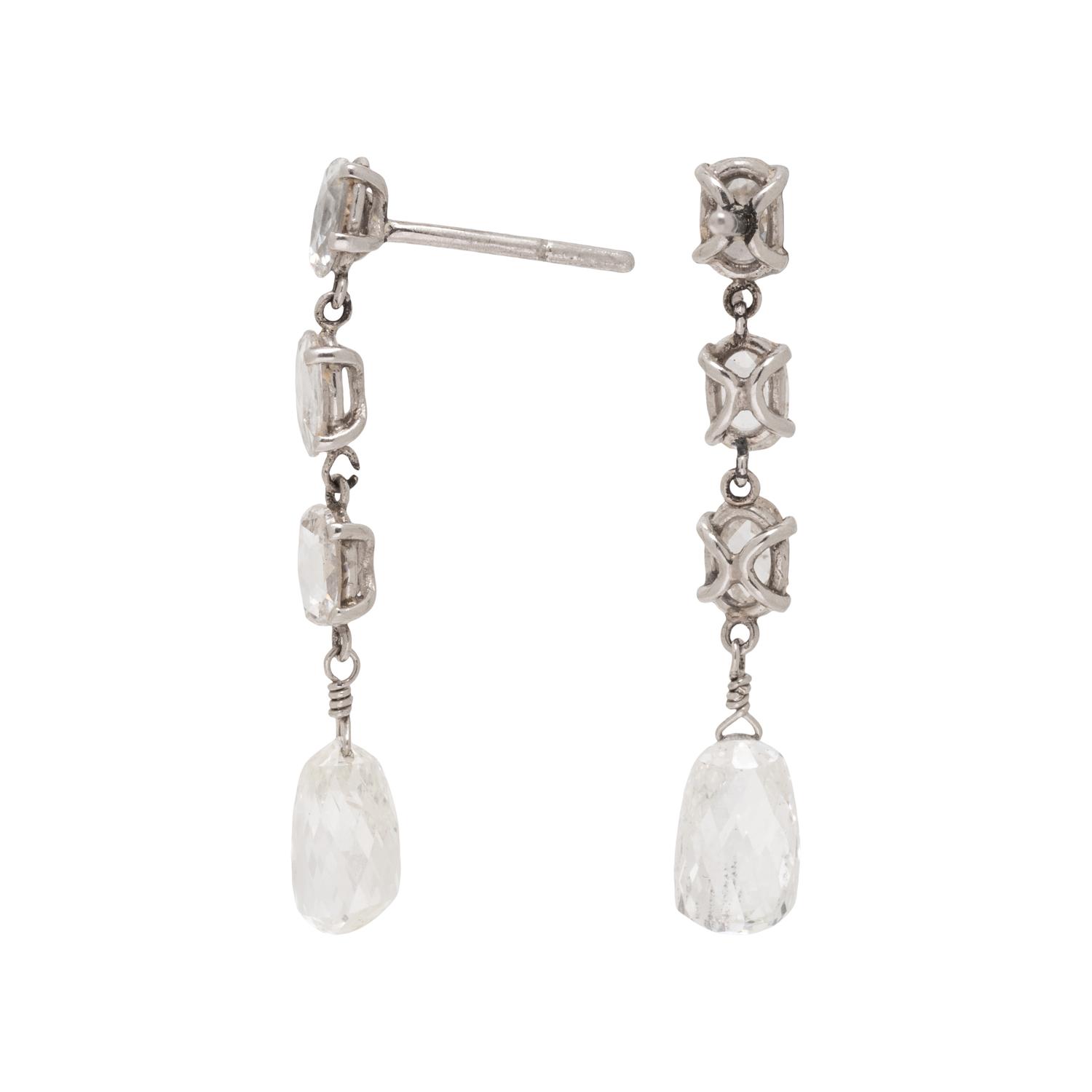 BRIOLETTE DIAMOND NECKLACE AND EARRINGS