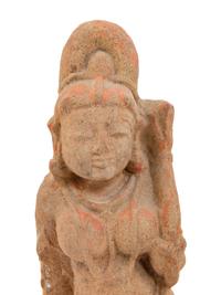 An Indian Sandstone Figure of a Female Deity