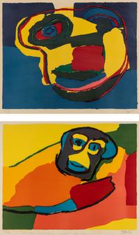 Faces (two prints), 1969