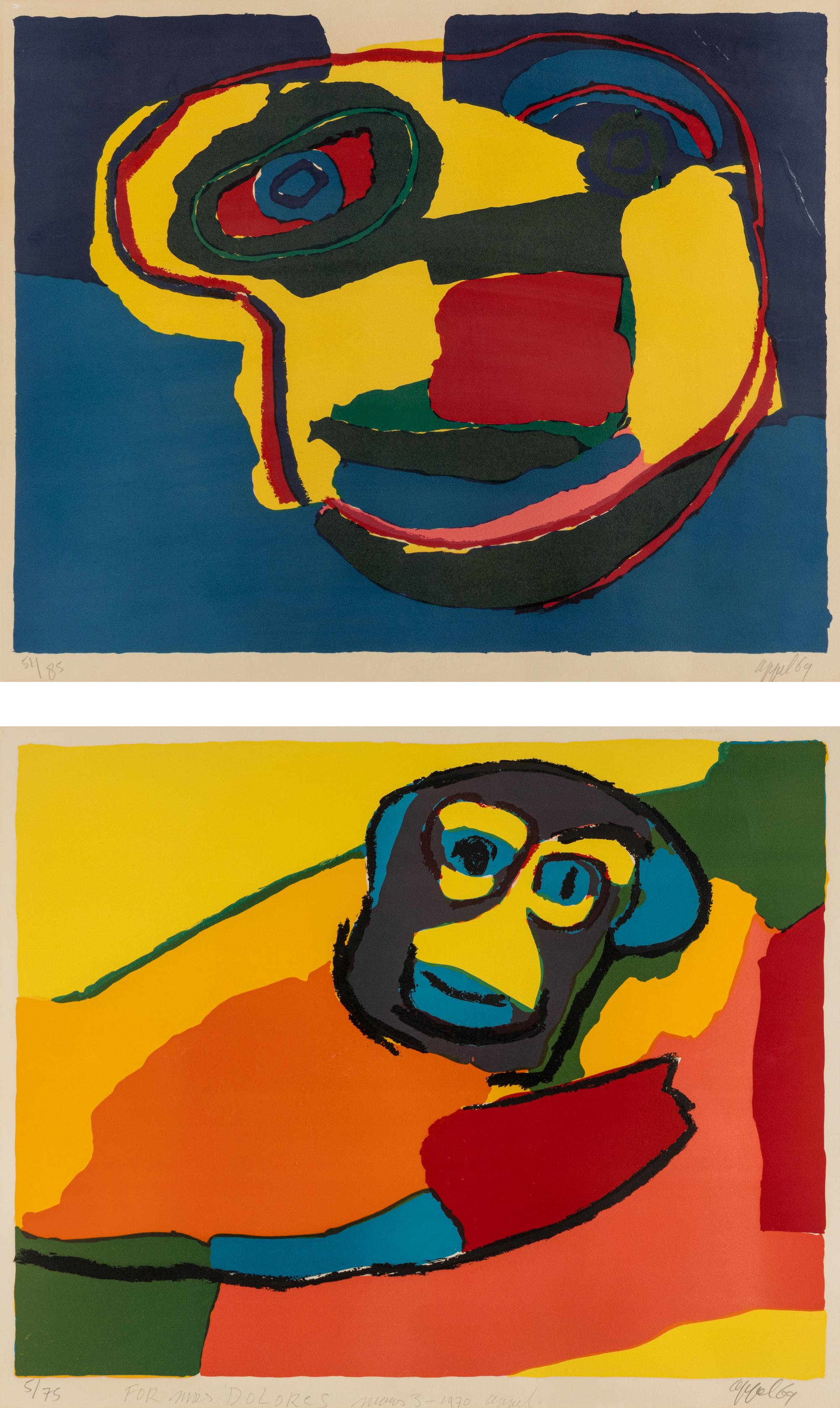 Faces (two prints), 1969