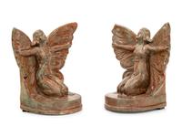 A Pair of Bronzed Composition Bookends