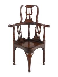 A George III Elm Corner Chair
