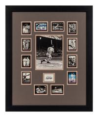 A Joe DiMaggio Signed Autograph Pinnacle Baseball Cards Display and Yogi Berra Signed Baseball,