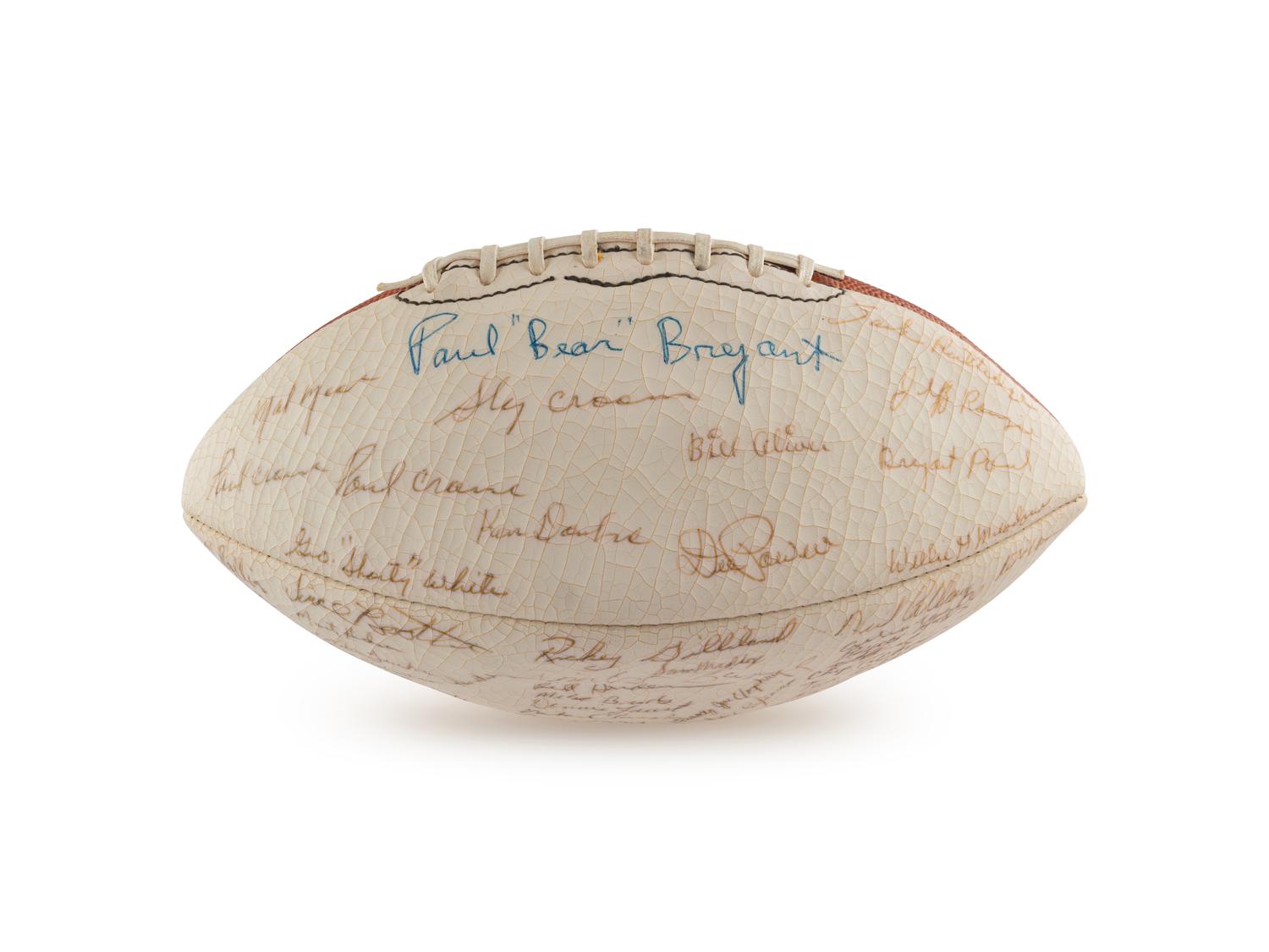 A 1976 University of Alabama Team Signed Autograph Football Including Paul Bear Bryant (Beckett Authentication Services)