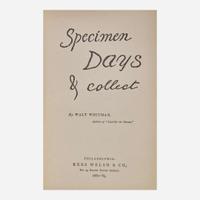 [Literature] Whitman, Walt Specimen Days & Collect