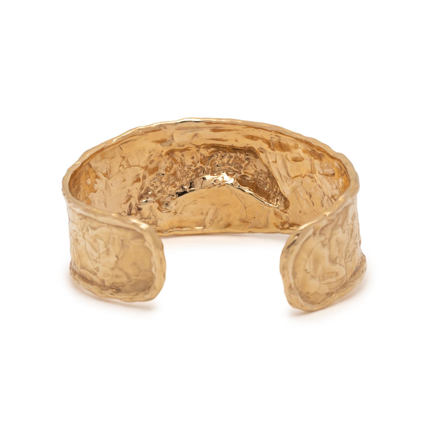 YELLOW GOLD HORSE CUFF BRACELET