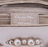Christian Dior White Canvas Small Lady Dior Bag 2013