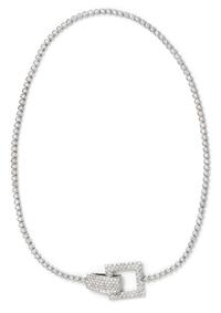 An 18 Karat White Gold and Diamond Demi-Parure, 78.00 dwts.