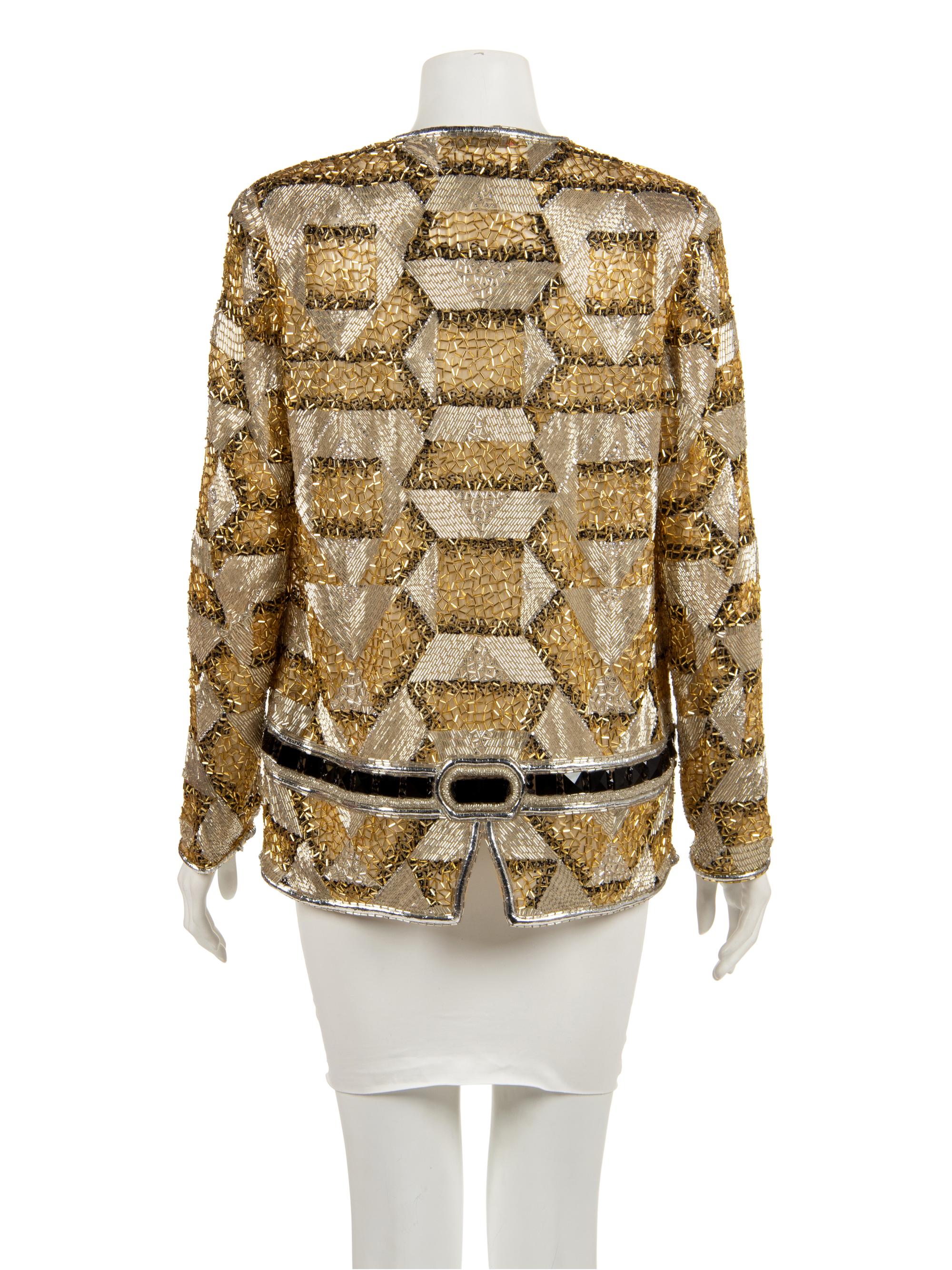 Geoffrey Beene Heavily Embroidered Jacket, 1980s
