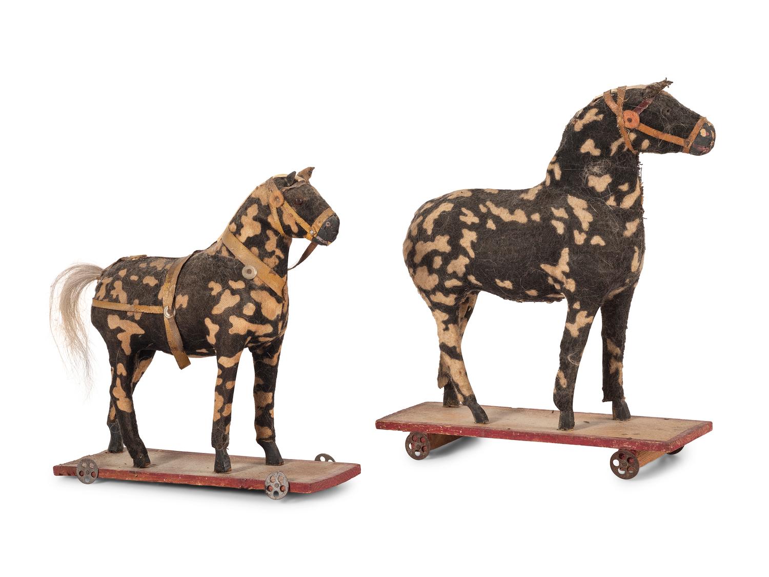 Two Dapple Horse Pull Toys