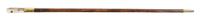 A Horn Mounted Measuring Walking Stick, Height overall 38 1/2 x height of handle 3 1/2 inches.