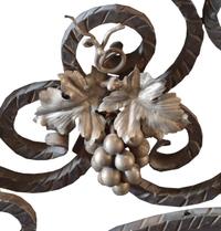 A Fer Forge Console Table with Marble Top 37.5" W x 12.5" D x 40.5" H — France, Early 20th Century