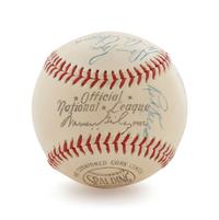 A 1954 Cleveland Indians Partial Team Signed Baseball