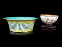 Two Chinese Famille Rose Porcelain Vessels