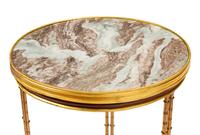 A Pair of Neoclassical Style Gilt Bronze and Marble Tables