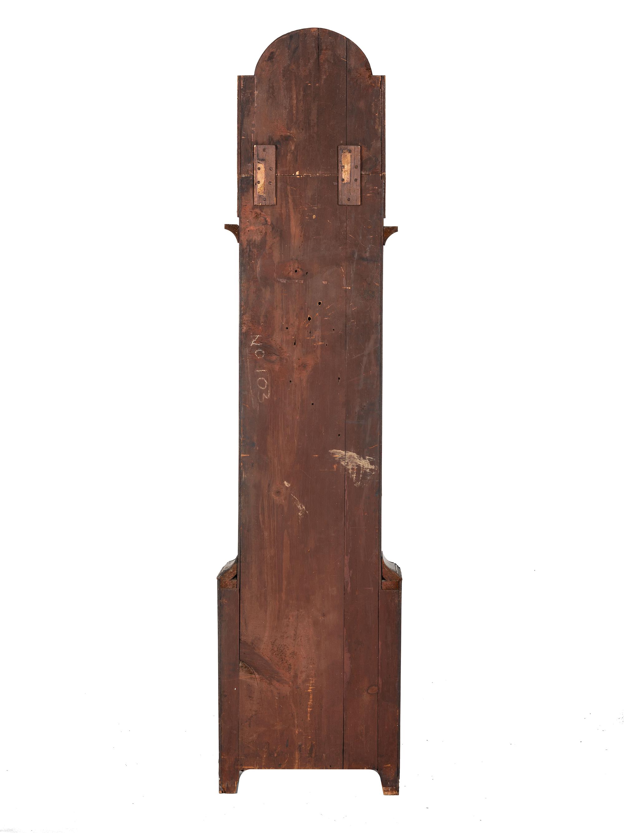 An English Line Inlaid Mahogany Tall Case Clock