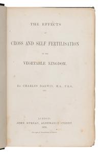Darwin, Charles (1809-1882). The Effects of Cross and Self-Fertilisation in the Vegetable Kingdom . London: John Murray, 1876.