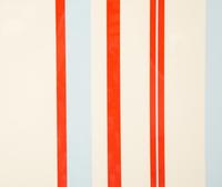 Oval Composition in Reds and Blues, Vertical Blue Ellipse and Series I, c irca 1970 (three works)
